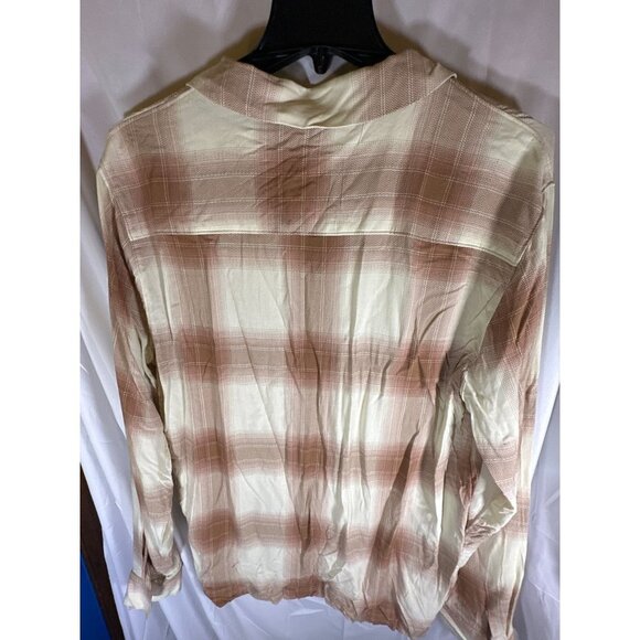 And Now This Mens Plaid Collared Button-Down Shirt, Tan, Size L, NWT - Picture 5 of 5